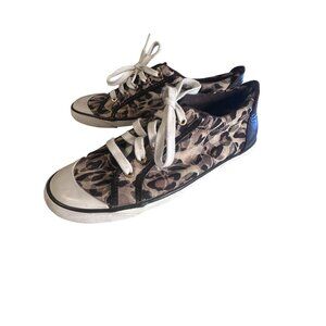 Coach brown and black logo sneakers size 9B